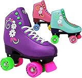 Lenexa Roller Skates for Girls uGOgrl Kids Quad Roller Skates for Indoor/Outdoor Skating | Comfortable, Quality Build, Fun & Cute