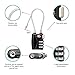 TSA Approved Luggage Travel Lock 3 Dial Combination Padlock for School Gym Locker,Suitcase Baggage Locks,Cabinets,Toolbox,Case,Backpack (Pack of 4,Mixed Color)