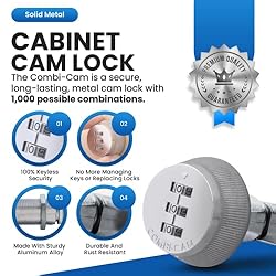 Combi-Cam Combinated Lock 7850R - Large Chrome Cam