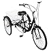 Happybuy 24 Inch Adult Tricycles Series 7 Speed 3 Wheel Bikes for Adult Tricycle Trike Cruise Bike Large Size Basket for Recreation, Shopping,Exercise Men’s Women’s Bike (Black1)thumb 3