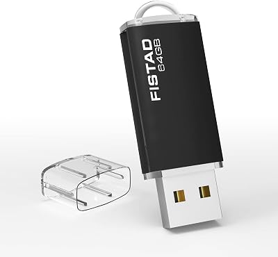 FISTAD 64GB USB 2.0 Flash Drive Memory Stick Thumb Pen Drive Black