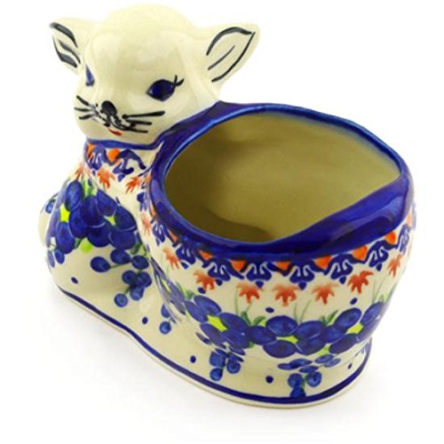 Click Here to See More Images Ceramika Bona H1802G Polish Pottery Ceramic Bunny Shaped Jar Hand Painted, 5-Inch