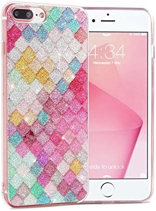 Amazon Iphone8 Iphone7 七色 ラメ Iphoneケース レインボー
