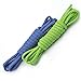 Aupek [2 Pair] Reflective Rope Laces, Athletic Multicolor Bright Round Rope Shoelaces with High Visibility Shoestrings, Fit for Trekking Shoes Sneakers Basketball Shoes (Blue/Green, 36 inches)