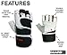 GuardFit Premium Leather Weight Lifting Gloves with Neoprene Wrist Wrap Support for Men & Women - Padded Grip with Long Wrist Strap - Suitable for Weightlifting, Gym, Powerlifting & Fitness