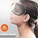Sleep Mask for Women and Men 100% 3D Cotton Sleeping Eye Mask Contoured Adjustable Strap, Earplugs and Velvet Bag, Block Light, Smooth Mask for Nap, Travel And night Sleeping - Black