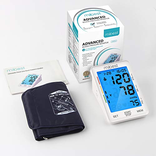 MIBEST Blood Pressure Monitor - Large LED Display Blood Pressure Tester - 9.4"- 12.6" BP Monitor Machine - Blood Pressure Gauge Kit with Memory - Thumbnail 5