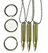 Set of Three Bullet Pendants, Dogtag Necklace, or Key Rings 223