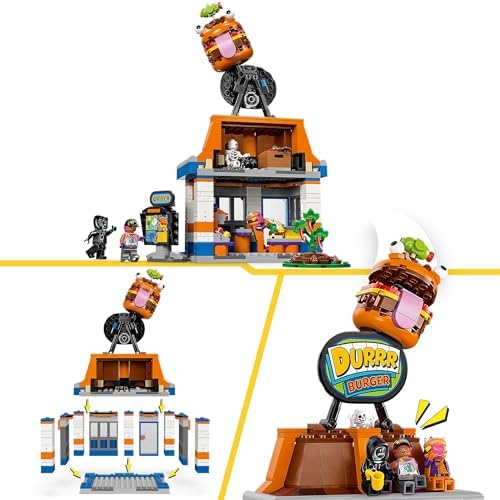 Fortnite Ristorante di Durrr Burger - Gioco Creativo con le Minifigure di Bombarola da Spiaggia, Manzo-boss e Makaber - Regalo per Gamer, Bambini e Bambine da 10 Anni in su da Collezione - 77076