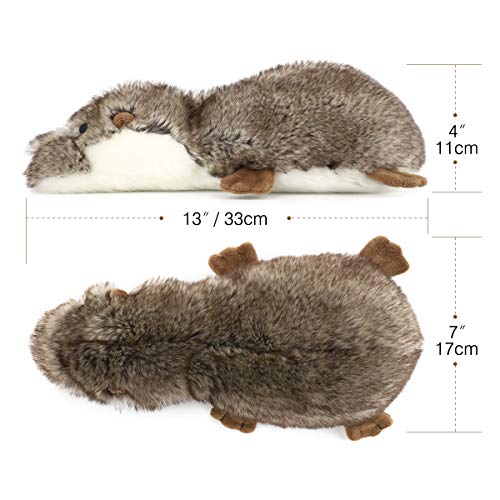 Pawaboo Squeak Plush Dog Toys, Super Soft FauxFur Stuffed Plush Otter