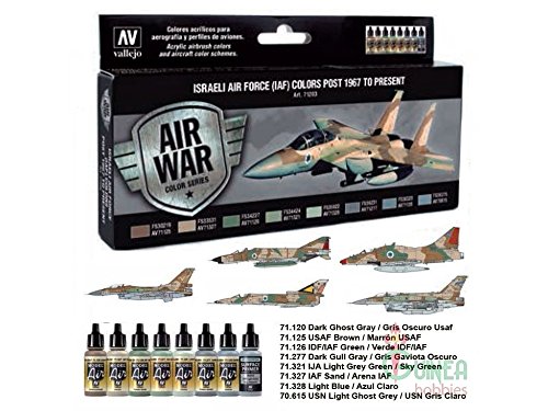Vallejo Israeli Air Force (Iaf)  Post 1967 To Present Set(8), 17ml