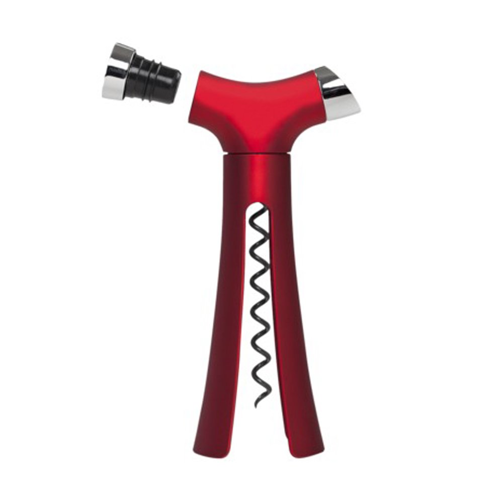 Quirky PVSR2-XREU Verseur Corkscrew with Pourer and Stopper, Red