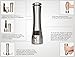 Premium Electric Salt and Pepper Grinder Set by Delvina Electric Salt & Pepper -Pack Of 2 Mills- LED Light, Battery Operated Stainless Steel Grinders