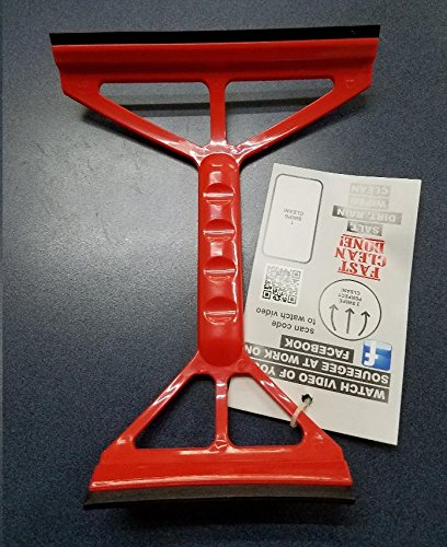 TRUKR STIK Truck and Large Vehicle Convex and Side Mirror Cleaning Squeegee (Red) - Thumbnail 3