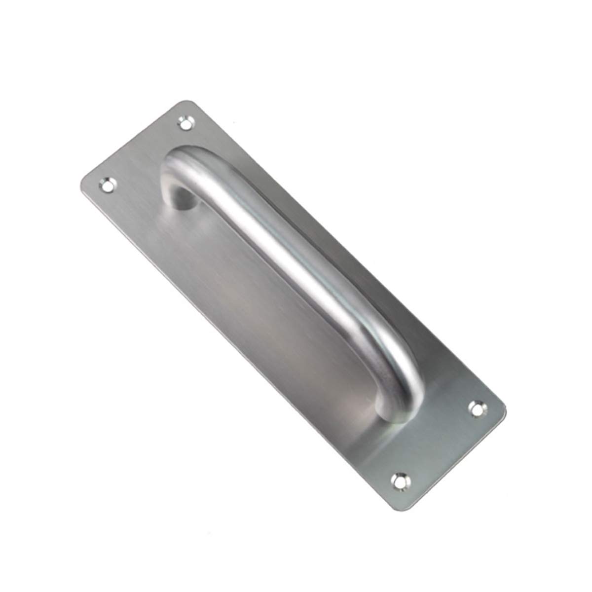 Commercial Door Handle, Stainless Steel Pull and Push Plate Door Handle with Screws for Fire Door Mall Supermarket Toilet Door(Square 200 * 65mm)