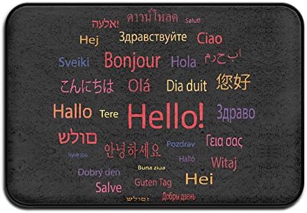 GREATINC New Doormats Hello Nice Outdoor Mats Welcome Mat Pattern Novelty Doormat Decorative Bathroom Bedroom Kitchen Living Room Carpet Non-slip Water-absorbing Floor Mats