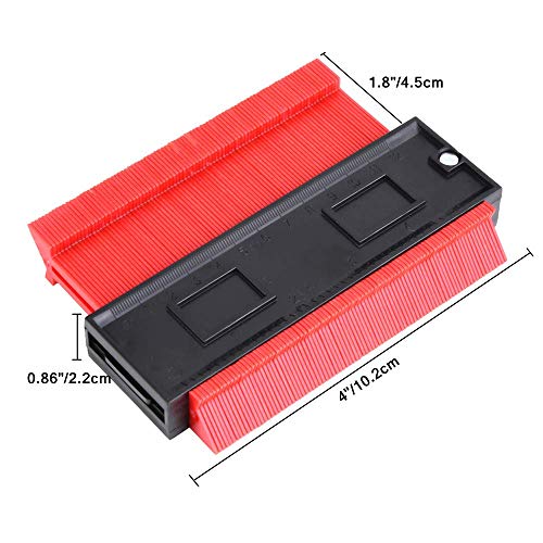 Contour Duplications Gauge Profile Gauge, High Accuracy Easy Master Outline Gauge Marking and Measuring Tool Plastic Digital Caliper Woodwork Tools and Accessories