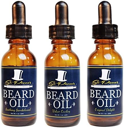 Premium Beard Oil and Conditioner for a Softer, Itch Free Beard - Variety Pack of 3 - 1 oz Bottles - Handmade with High Quality Carrier and Essential Oils that Offer Important Vitamins and Nutrients!
