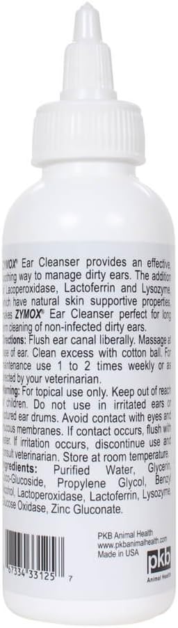 Zymox Ear Cleanser With Bio-Active Enzymes, 4 oz. : Pet Ear Care Supplies : Pet Supplies