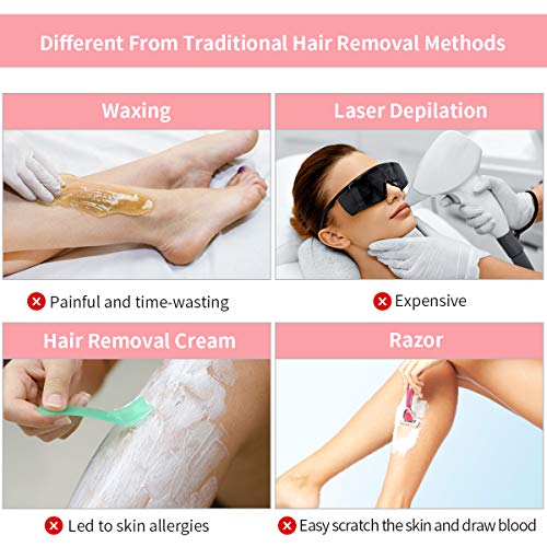 Facial Hair Removal for Women, TOPOINT Flawless Painless Hair Remover Depilation Sponge Pads for Face Lip Armpit Chin Cheek Leg
