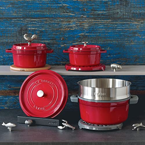 Staub Rabbit Lid Knob, 9 x 6 x 3.2 cm, Silber Pricepulse