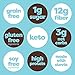 Kiss My Keto Bars - Low Carb (3g Net), Low Sugar Keto Snack Bars | Cookie Dough Chocolate Flavor, 12 Pack | Rich in Ketogenic Fats & Protein
