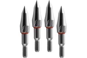 YI XIAN ARCHERY Stainless Steel Archery Field Points,9/32″，19/64″，5/16″，11/32″Size 100/125/150/175/200 Grains,Easy Pull Various, Screw in Archery Field Tips(1 Dozen 12 PCS)