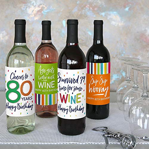 6 80th+Birthday+Cheerful+Eightieth+Decorations