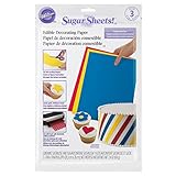 Wilton Sugar Sheets Edible Decorating Paper, Decorate Cakes and Cupcakes, Multipack of 3