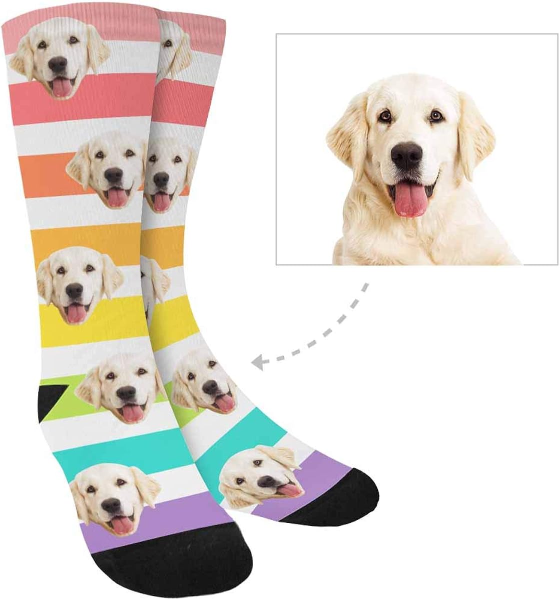 custom dog print socks