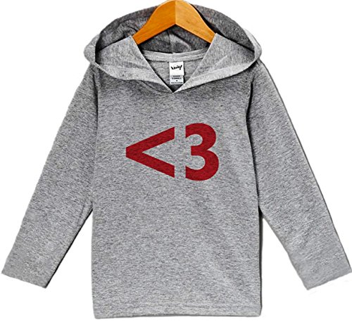 Custom Party Shop Baby's <3 Heart Valentine's Day Hoodie 12 Months Grey