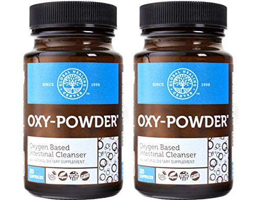 Global Healing Center Oxy-Powder Colon Cleanse Detox - Oxygen Based Safe and Natural Intestinal Cleanser - Relief from Occasional Constipation 20 Capsules (2 Pack)