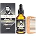 30ml Beard Oil with Comb, TASEYAR Natural Moustache Growing Oil Beard Shaping Tools Fragrance Free Leave in Conditioner with Jojoba Oil for Beard Hair Growth