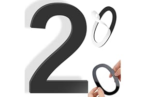 YEEZUNPU Self Adhesive House Number 5 Inch House Numbers for Outside Acrylic Modern Mailbox Numbers Address Home Number for House Apartments Office Hotel Room Easy to Install (2)