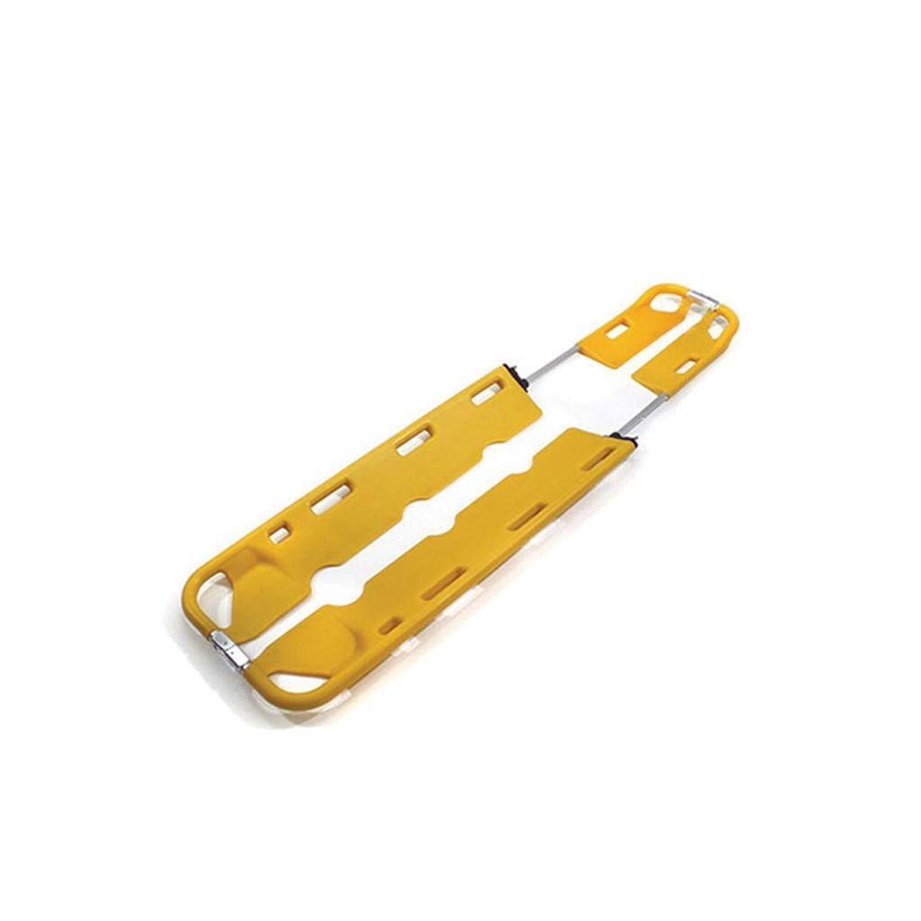 LINE2design Scoop Stretcher - EMS Medical Folding Stretcher 400lb Load Capacity Emergency Portable Travel Size Patient Transport Adjustable Lightweight Immobilization Board - Yellow