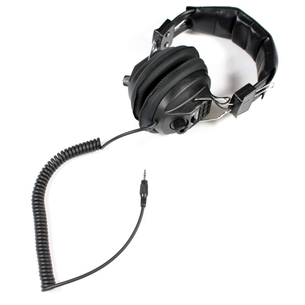 Soundlab Black Stereo Headphones Coiled Cable With Volume Control