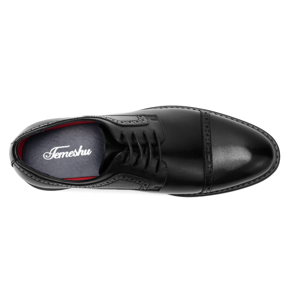 Temeshu Men's Oxfords Lace Up Casual Dress Shoes Classic Formal Modern Business Shoes DS08