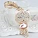 A Pair of Red & Pink Cute Cat Kitten Bling Crystals Rhinestone Key Chain Keyring Holder Handbag Charm