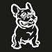 French Bulldog Vinyl Decal Sticker|Cars Trucks Vans Walls Laptop|White|5.5 in|KCD520