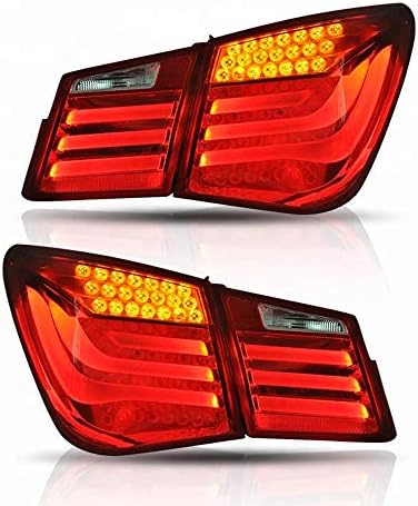 LED Tail Lights Assembly for Chevrolet Cruze 2010-2014 Black Housing Rear Lamp Brake Reverse Light Replacement Accessories