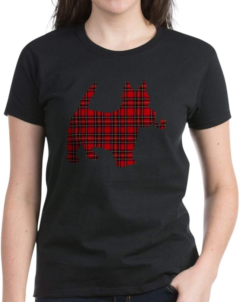 CafePress Scottish Terrier Tartan Women's Cotton TShirt