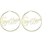Boho Horoscope 12 Zodiac Sign Hoop Earrings 18k Gold Plated Womens Fashion Jewelry Astrology Inspired Jewelry Women Teens Hypoallergenic Lightweight Hoop Earrings