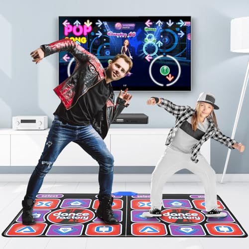Mechprip Girls Dance Mat, 12 Keys Luminous Music Mat with Bluetooth and Music, Interactive Play Non-Slip for Kids, Adults, Girls and Boys