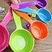 Rypet Pet Food Scoop Set of 5 - Measuring Cups and Spoons Set Plastic for Dog, Cat and Bird Food (Random Color)