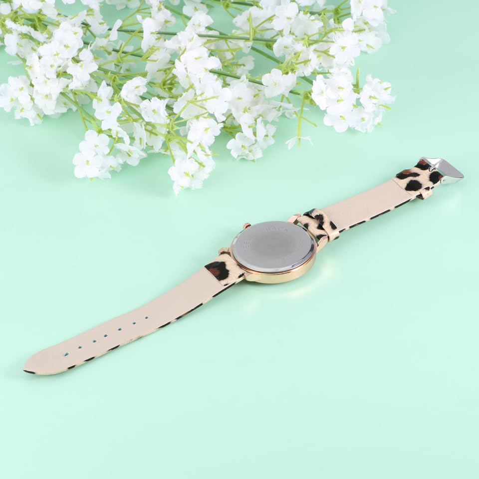 SAFIGLE Damenuhr Leopardenmuster：Damen Armbanduhr Uhr Damen Pu Leder Armbanduhr Mit Quarzwerk Und Ziffernblatt FüR Frauen Elegantes Design Perfektes FüR Besondere AnläSse