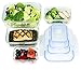 [Premium 4 Sets] Glass Meal Prep Food Storage Container with Snap Locking Lid, Glass Meal Prep Containers BPA-Free, Microwave, Oven, Freezer, Dishwasher Safe (62 Oz, 28 Oz, 19 Oz, 11 Oz.)