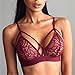 FAPIZI ♥ Lingerie ♥ Women Lingerie Floral Sheer Lace Bra Top Seamless Bralette Cup Wireless Bra (XL, Red)