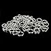Jeffirm 60pcs Key Chain Ring Split Rings Key Chains for Keys Organization Silver Color