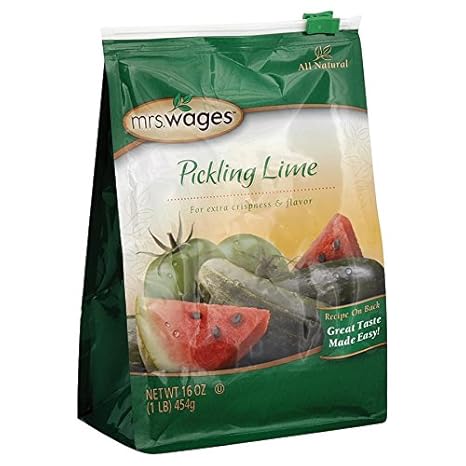Amazon Com Mrs Wages Pickling Lime 1 Pound Resealable Bag Complete Canning Kits Grocery Gourmet Food