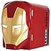 Marvel Ironman Thermo-Electric Mini Fridge Cooler, Red/Gold, 4 L